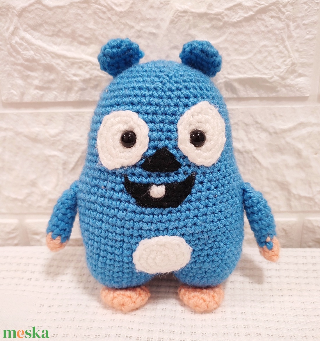 Horgolt lemming - játék & sport - plüssállat & játékfigura - más figura - Meska.hu