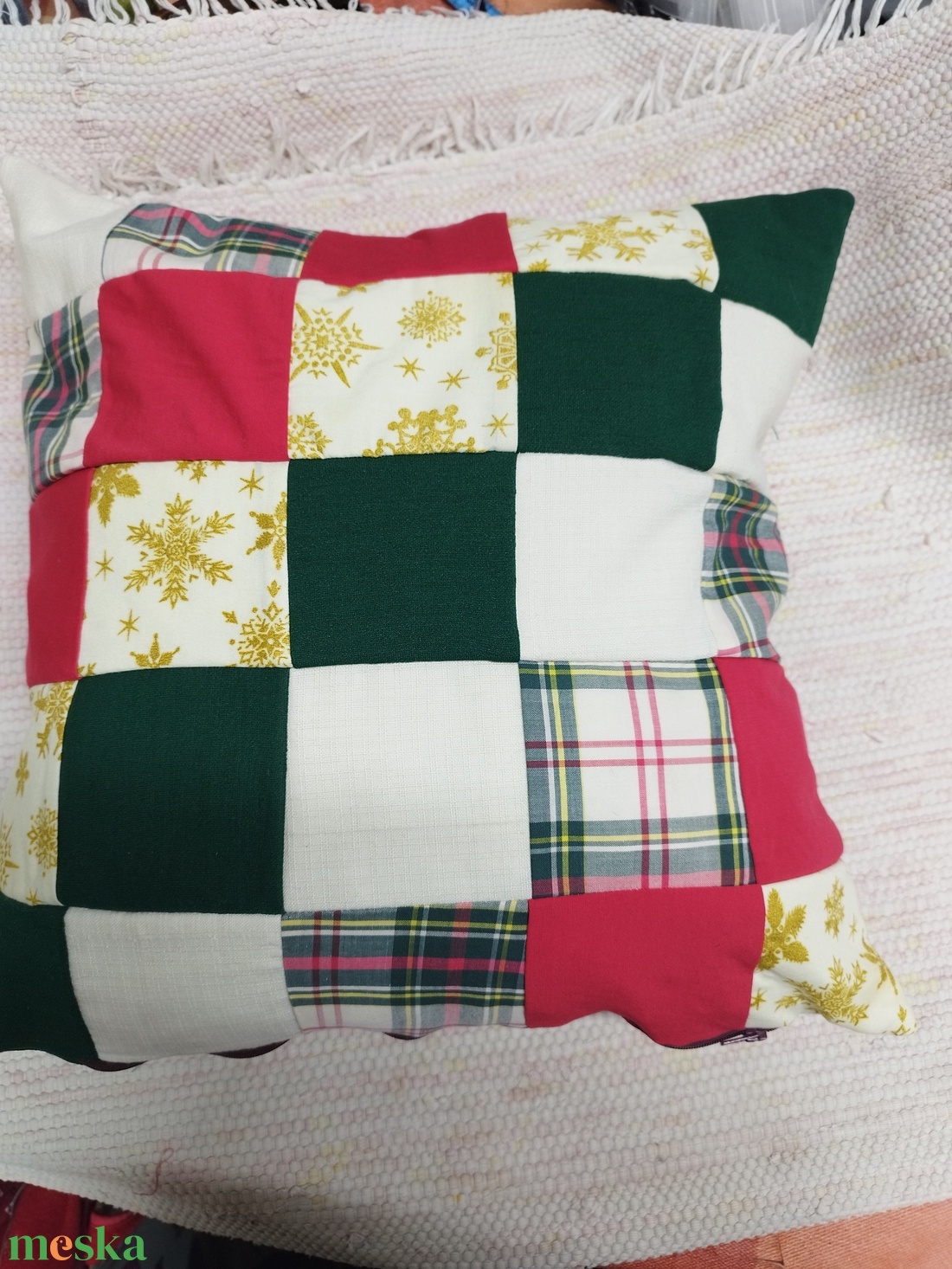 Díszpárna  - karácsony - karácsonyi lakásdekoráció - karácsonyfa, grincsfa - Meska.hu