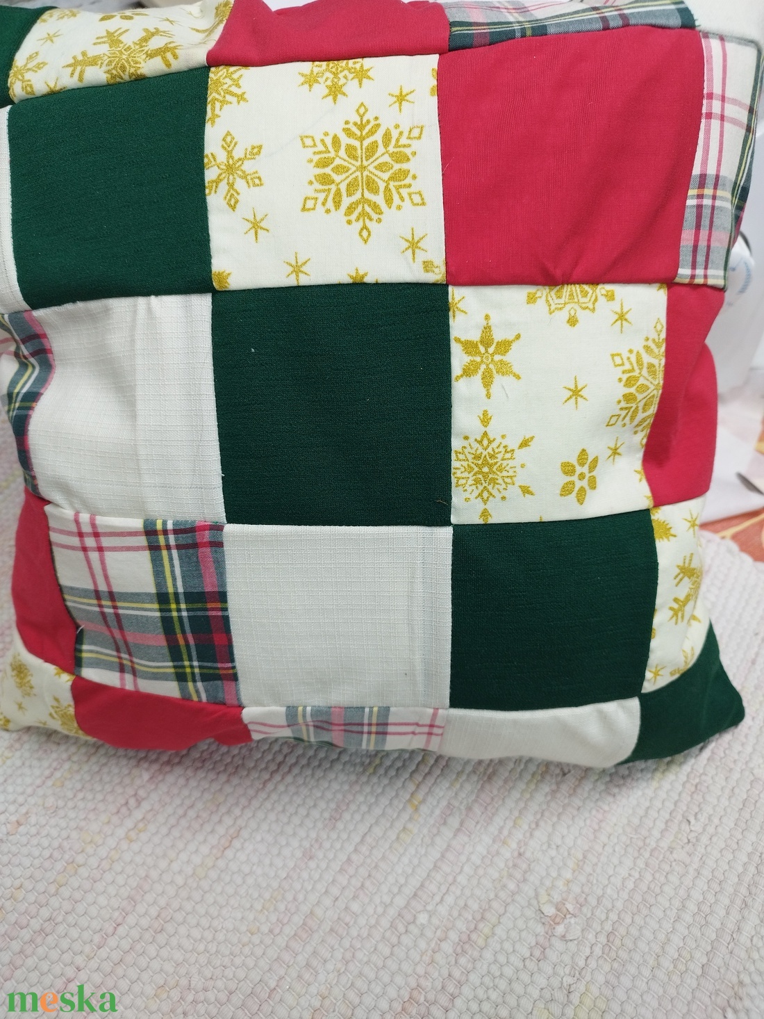 Díszpárna  - karácsony - karácsonyi lakásdekoráció - karácsonyfa, grincsfa - Meska.hu