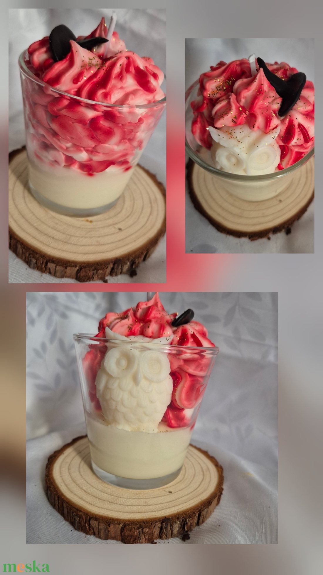 Figurás  üveges  gyertyák - otthon & életmód - gyertya, illat, aroma - gyertya - Meska.hu