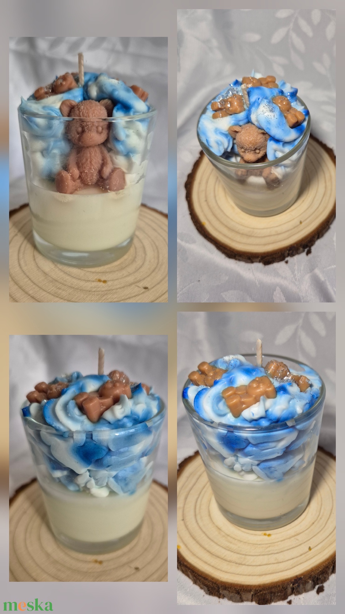 Üveges gyertya - otthon & életmód - gyertya, illat, aroma - illatviasz - Meska.hu