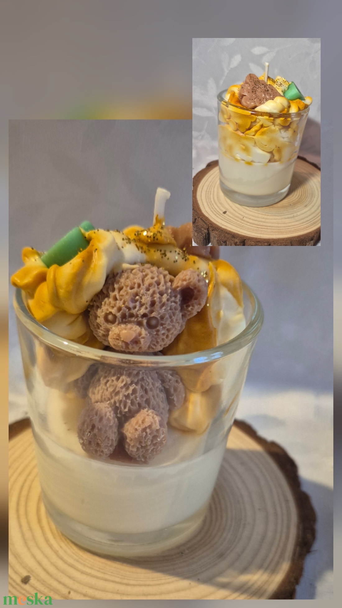 Üveges gyertya - otthon & életmód - gyertya, illat, aroma - illatviasz - Meska.hu