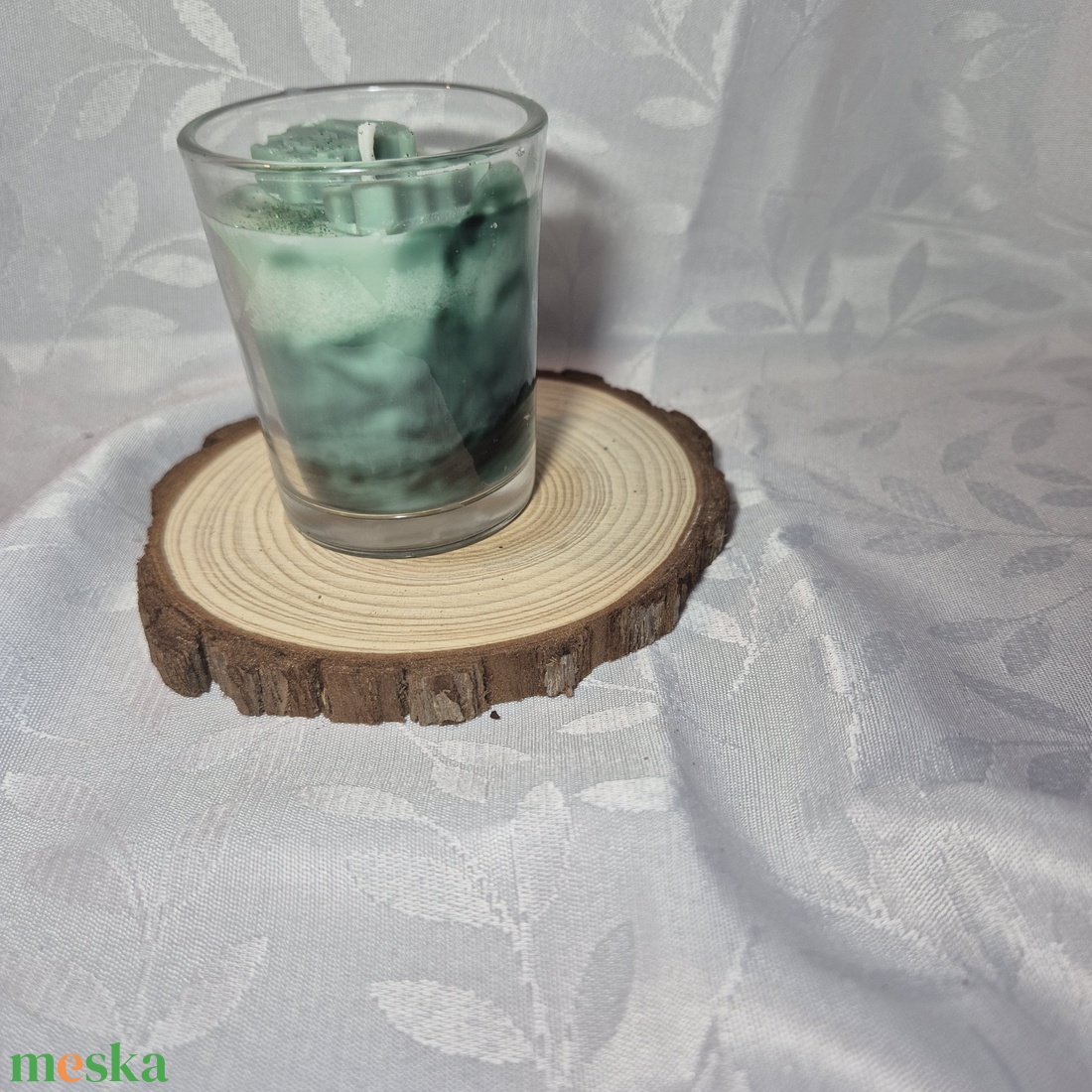 Üveges gyertya - otthon & életmód - gyertya, illat, aroma - illatviasz - Meska.hu