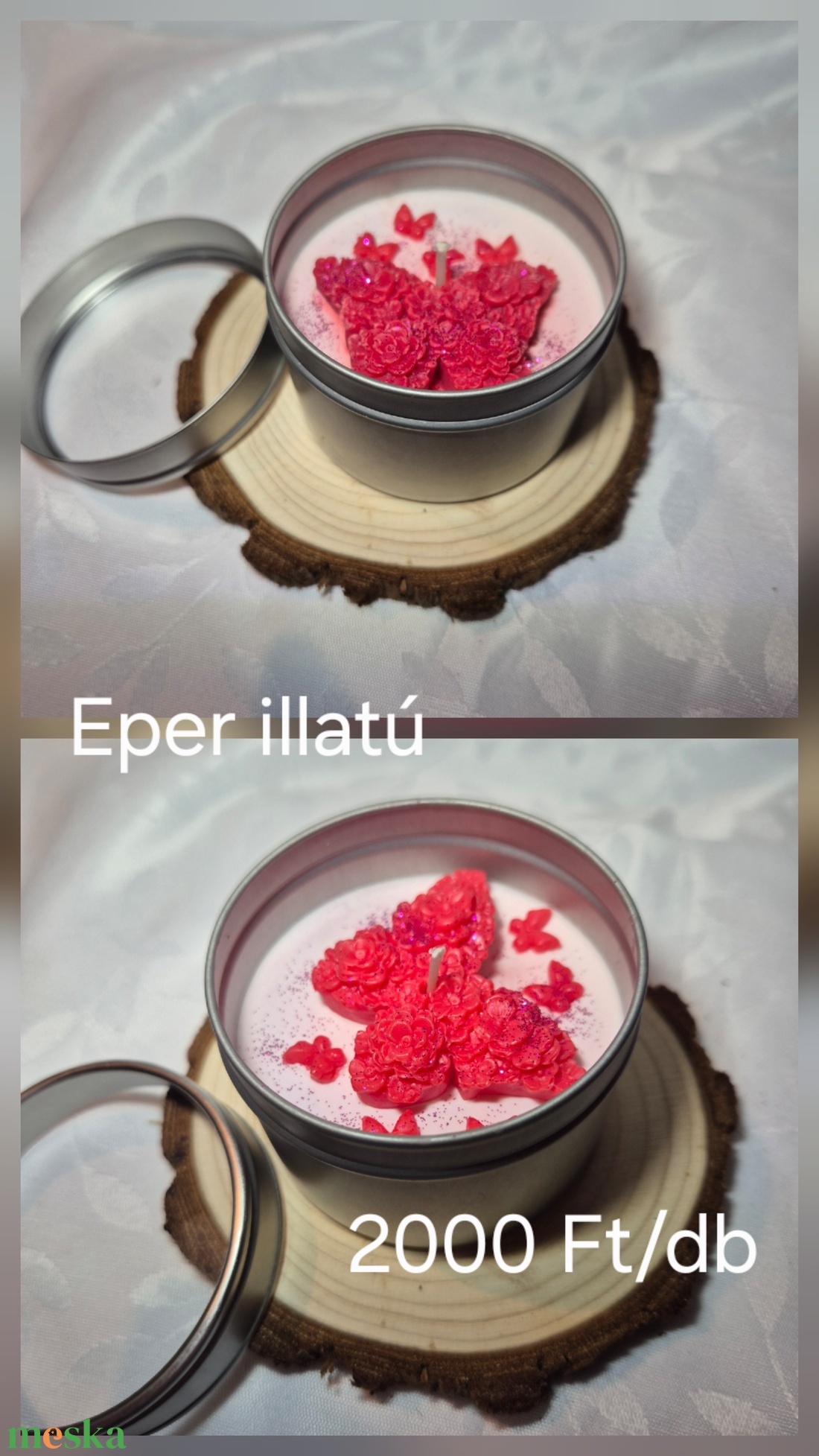 Fémtégelyes gyertya - otthon & életmód - gyertya, illat, aroma - gyertya - Meska.hu