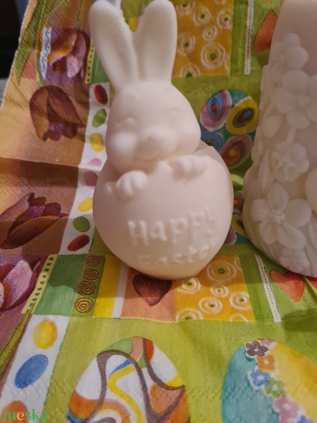 Húsvéti díszgyertya - ünnepi díszek, dekorációk - húsvéti díszek és dekorációk - húsvéti gyertya - Meska.hu