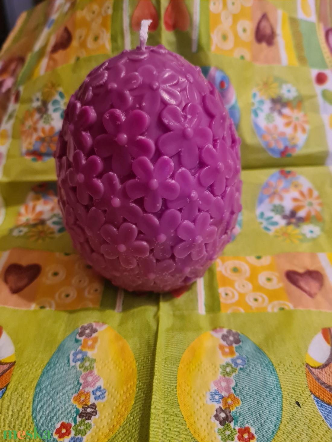 Húsvéti díszgyertya - ünnepi díszek, dekorációk - húsvéti díszek és dekorációk - húsvéti gyertya - Meska.hu