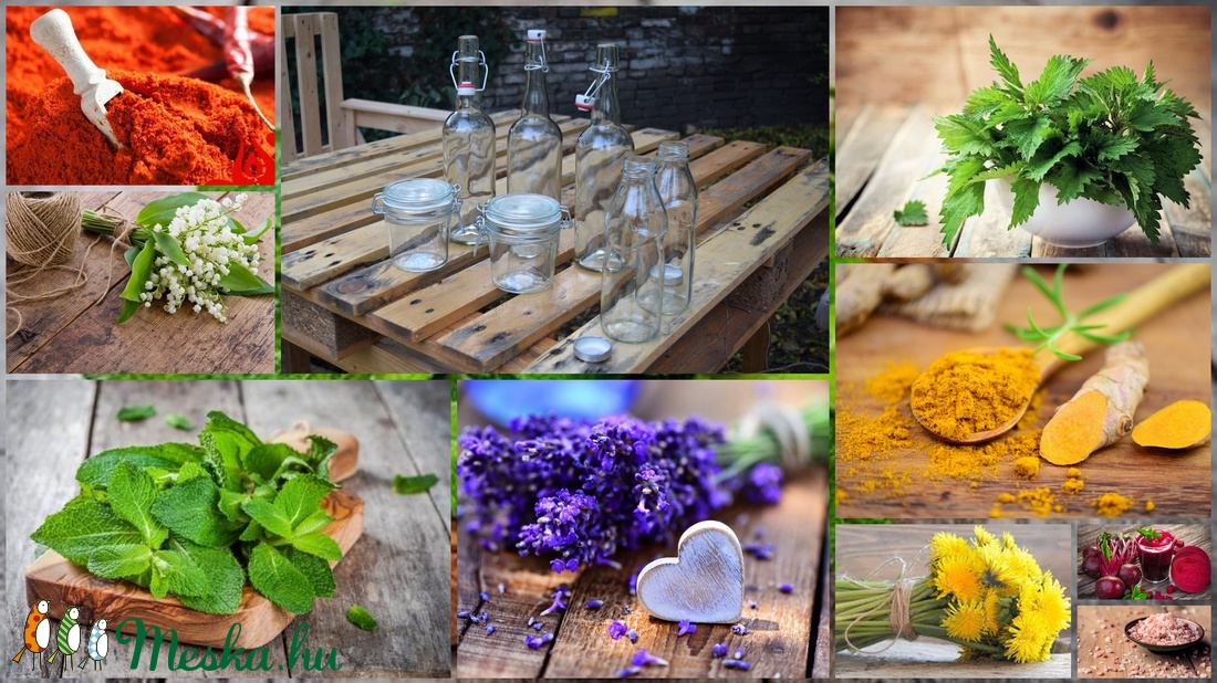 Gyógynövényes fürdősó, üveges, közepes méret - szépségápolás - szappan & fürdés - fürdősó, fürdőgolyó, habfürdő - Meska.hu