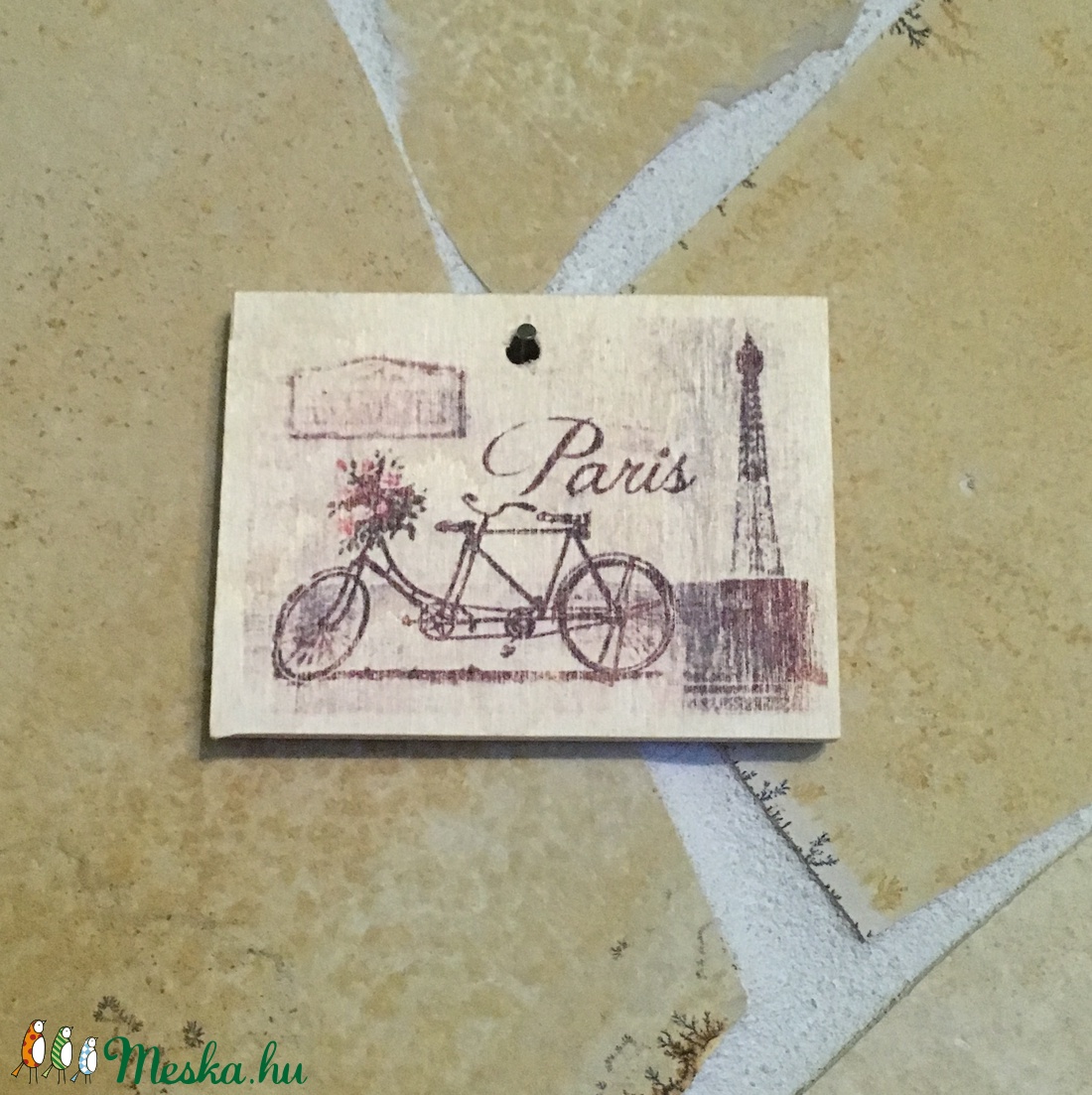 Párizs szerelmese fa tábla - otthon & életmód - dekoráció - Meska.hu
