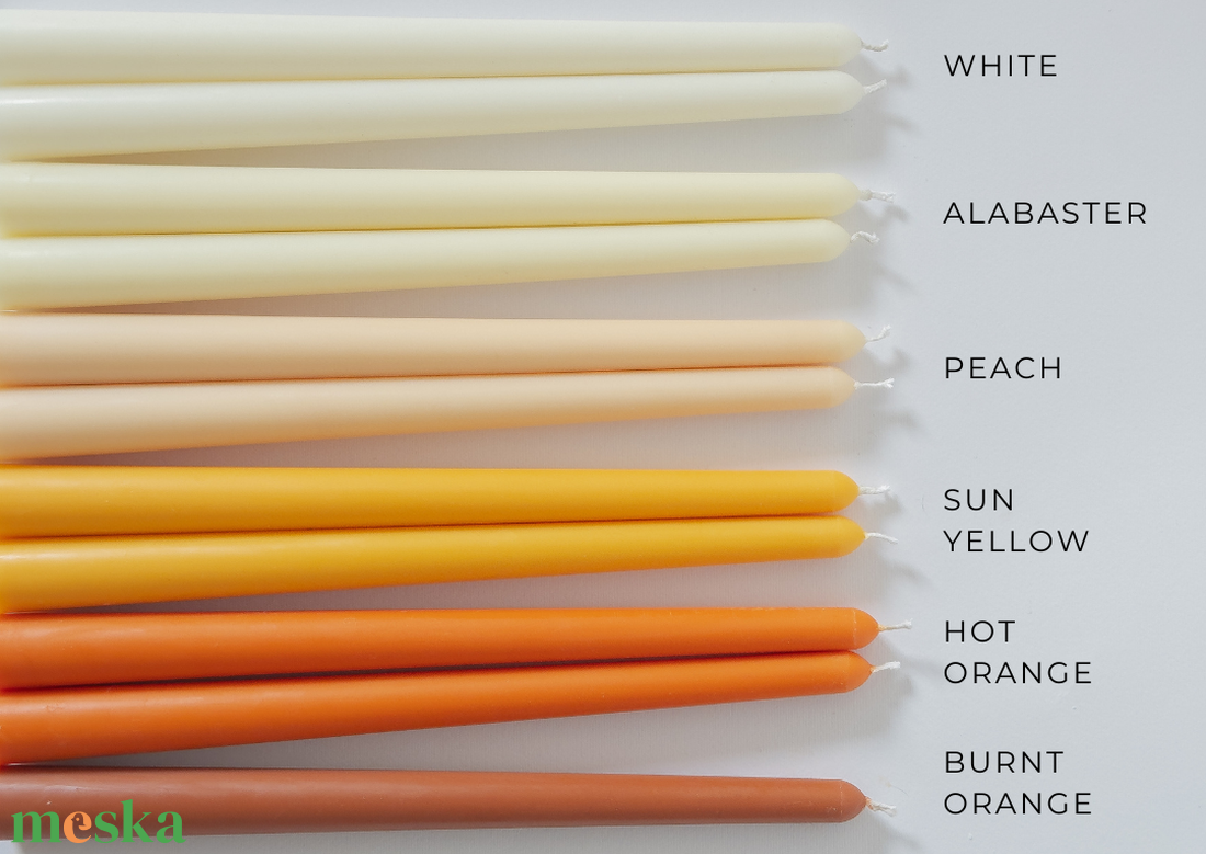 Hosszú dekorációs gyertya egyedileg kérhető színekkel esküvőre, szülinapra, ünnepségekre - esküvő - dekoráció - esküvői gyertya - Meska.hu