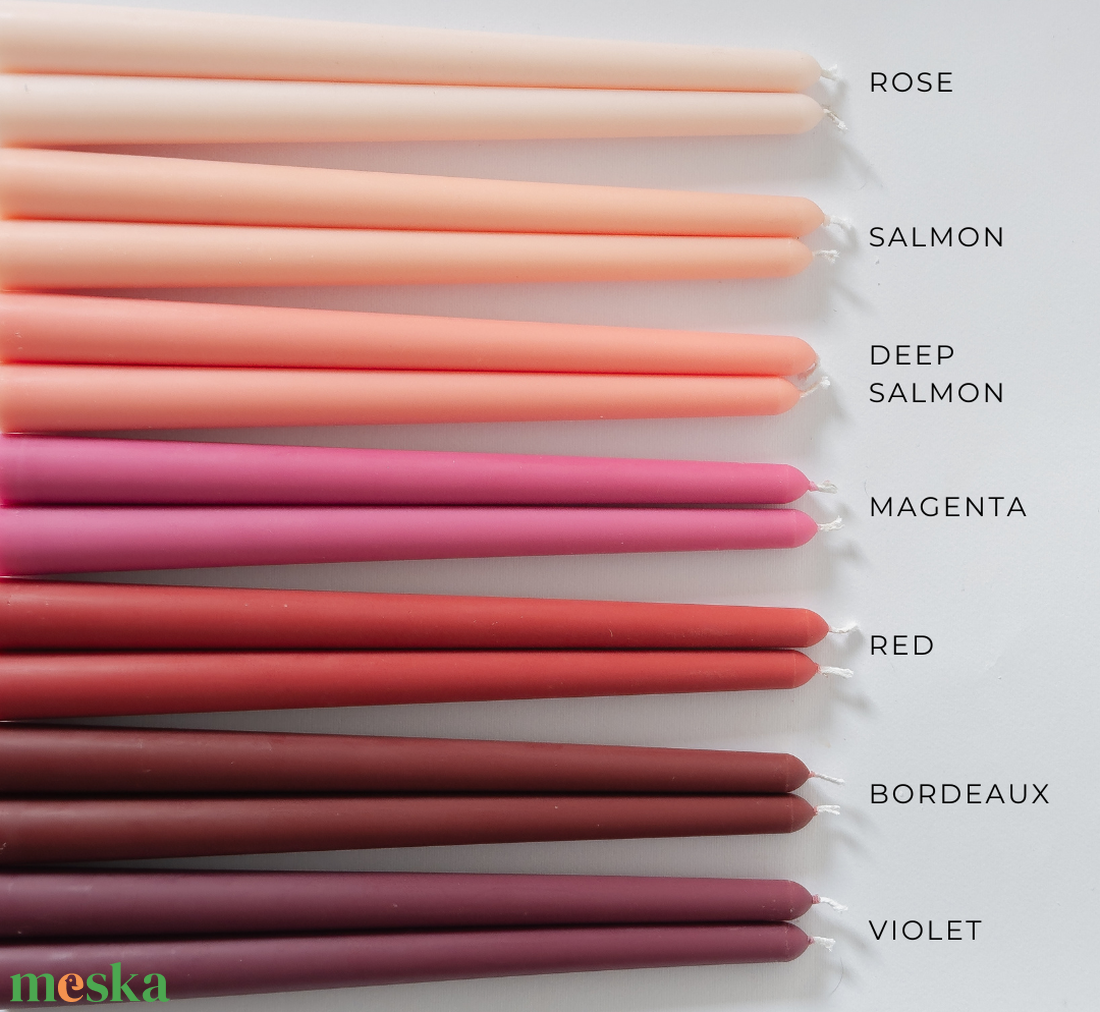 Hosszú dekorációs gyertya egyedileg kérhető színekkel esküvőre, szülinapra, ünnepségekre - esküvő - dekoráció - esküvői gyertya - Meska.hu