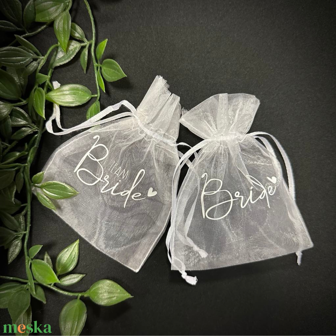 Feliratos organza tasak lánybúcsúra - esküvő - lánybúcsú - Meska.hu