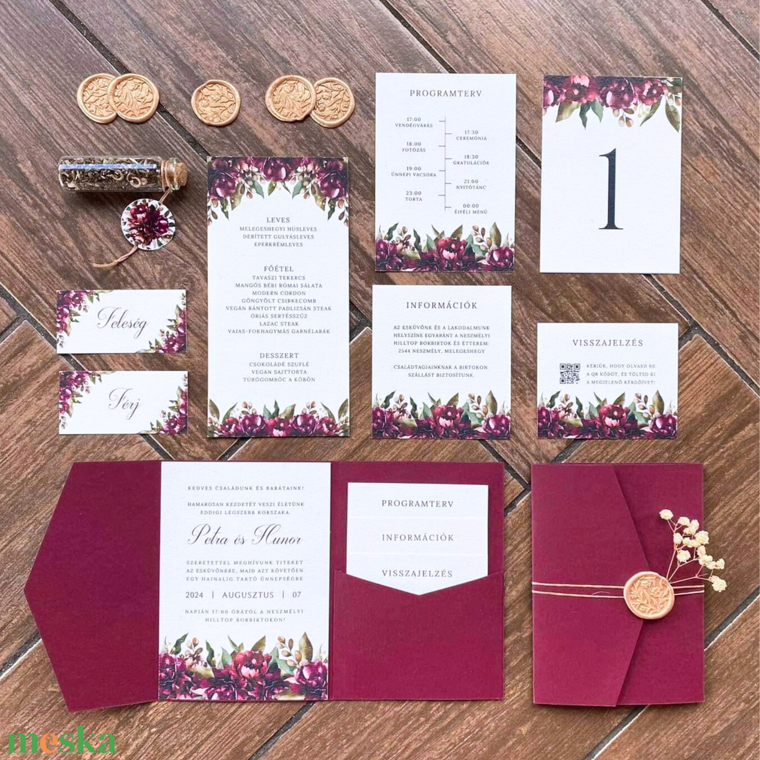 Egyedi zsebes esküvői meghívó - esküvő - meghívó & kártya - meghívó - Meska.hu