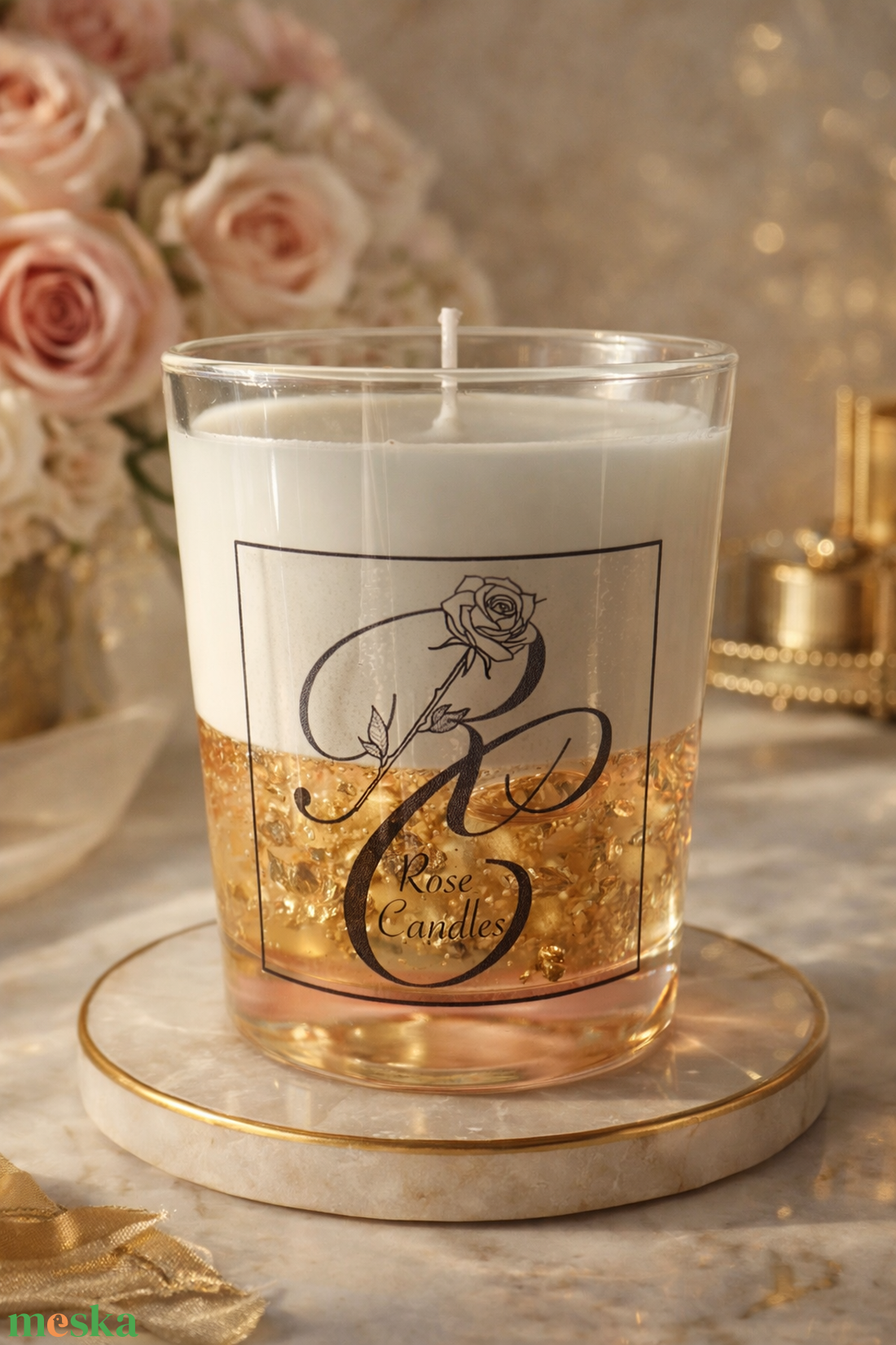 Golden Glow - otthon & életmód - gyertya, illat, aroma - gyertya - Meska.hu