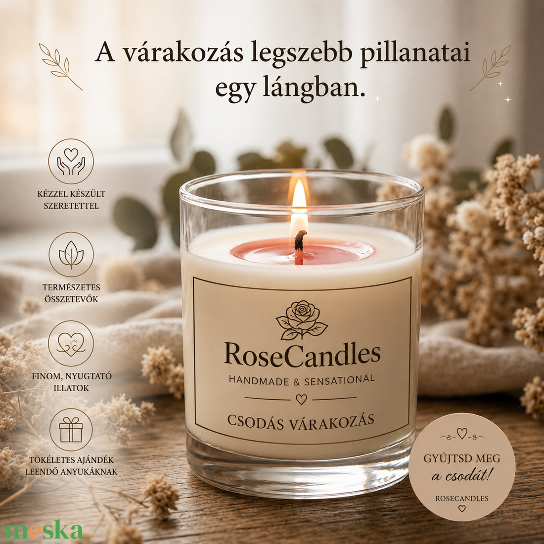 � Lángba zárt titok � - Baba neme felfedő gyertya �� - otthon & életmód - gyertya, illat, aroma - gyertya - Meska.hu