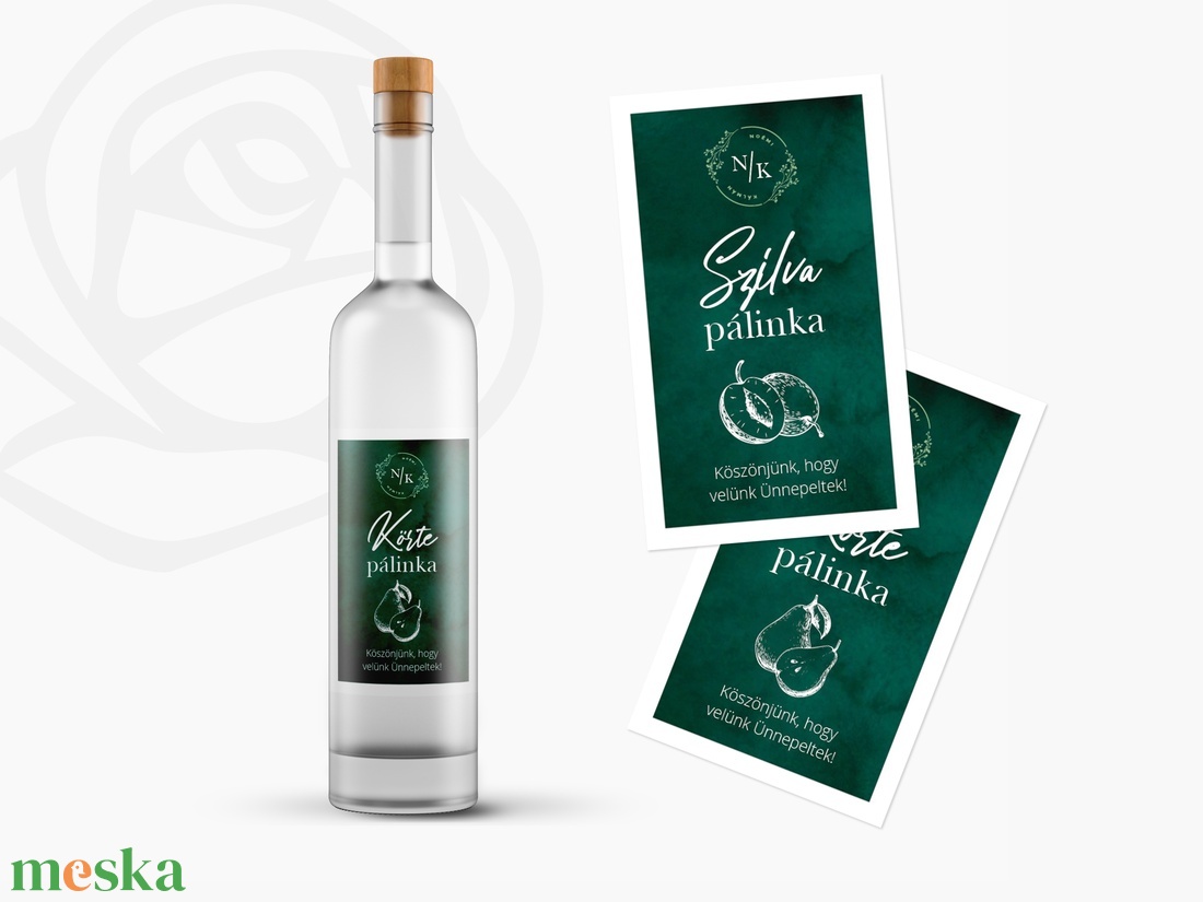 Minimál GREEN pálinkás címke - esküvő - meghívó & kártya - menü - Meska.hu Minimál GREEN pálinkás címke - esküvő - meghívó & kártya - menü - Meska.hu