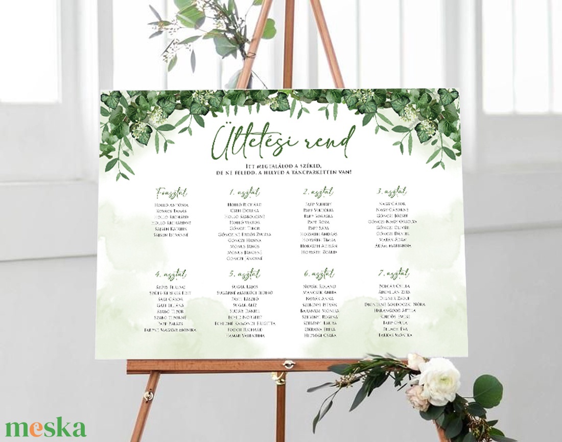 GREENERY4 ültetési rend - esküvő - meghívó & kártya - ültetési rend - Meska.hu GREENERY4 ültetési rend - esküvő - meghívó & kártya - ültetési rend - Meska.hu
