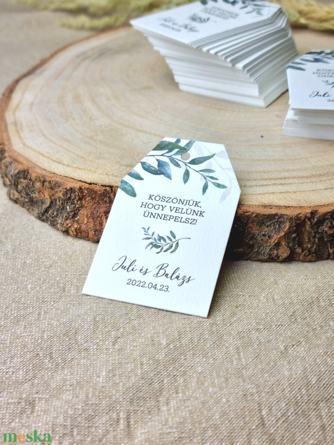 GREENERY kísérőkártya - esküvő - meghívó & kártya - meghívó - Meska.hu