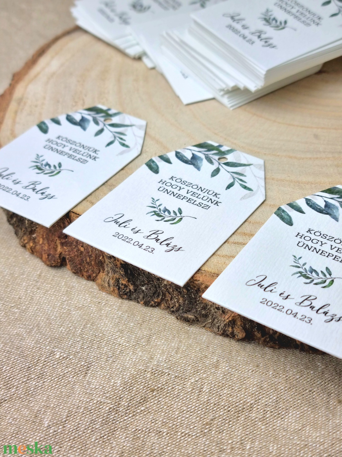 GREENERY kísérőkártya - esküvő - meghívó & kártya - meghívó - Meska.hu
