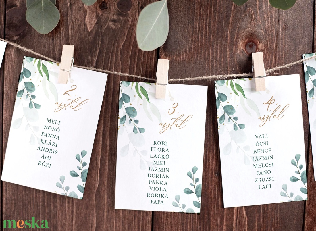 GREEN-GOLD ültetési rend - esküvő - meghívó & kártya - ültetési rend - Meska.hu GREEN-GOLD ültetési rend - esküvő - meghívó & kártya - ültetési rend - Meska.hu