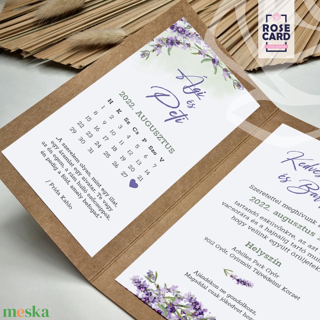 LAVENDER esküvői meghívó - esküvő - meghívó & kártya - meghívó - Meska.hu