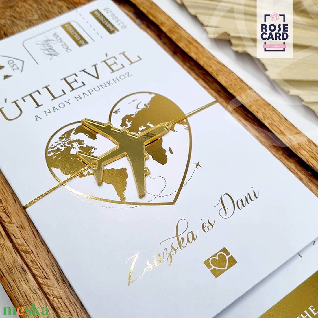 GOLD ÚTLEVÉL esküvői meghívó - esküvő - meghívó & kártya - meghívó - Meska.hu GOLD ÚTLEVÉL esküvői meghívó - esküvő - meghívó & kártya - meghívó - Meska.hu