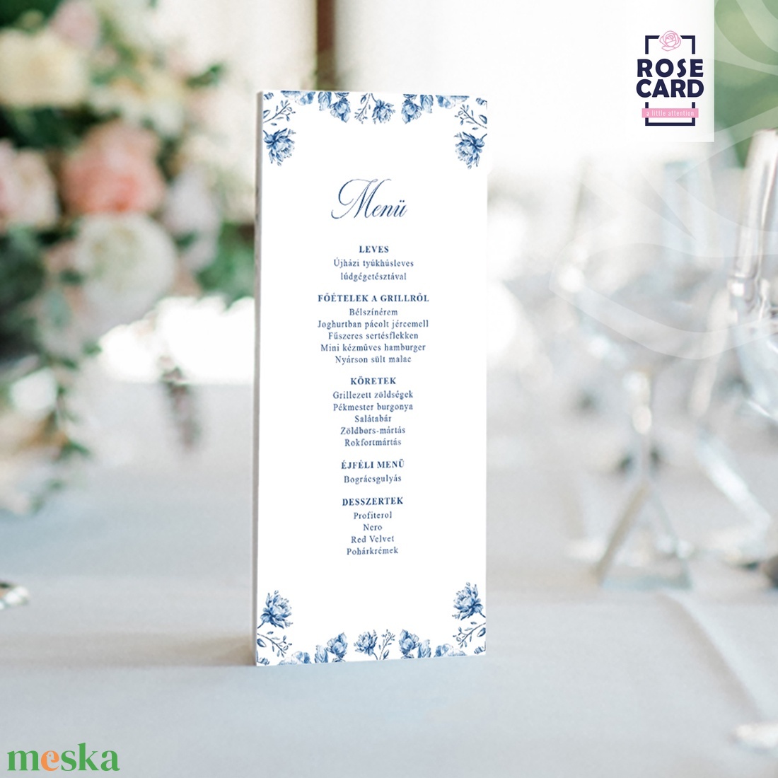 ROMANTIC BLUE menülap - esküvő - dekoráció - helyszíni dekor - Meska.hu ROMANTIC BLUE menülap - esküvő - dekoráció - helyszíni dekor - Meska.hu