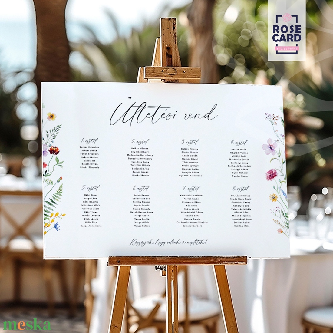 WILDFLOWER ültetési rend - esküvő - meghívó & kártya - ültetési rend - Meska.hu WILDFLOWER ültetési rend - esküvő - meghívó & kártya - ültetési rend - Meska.hu