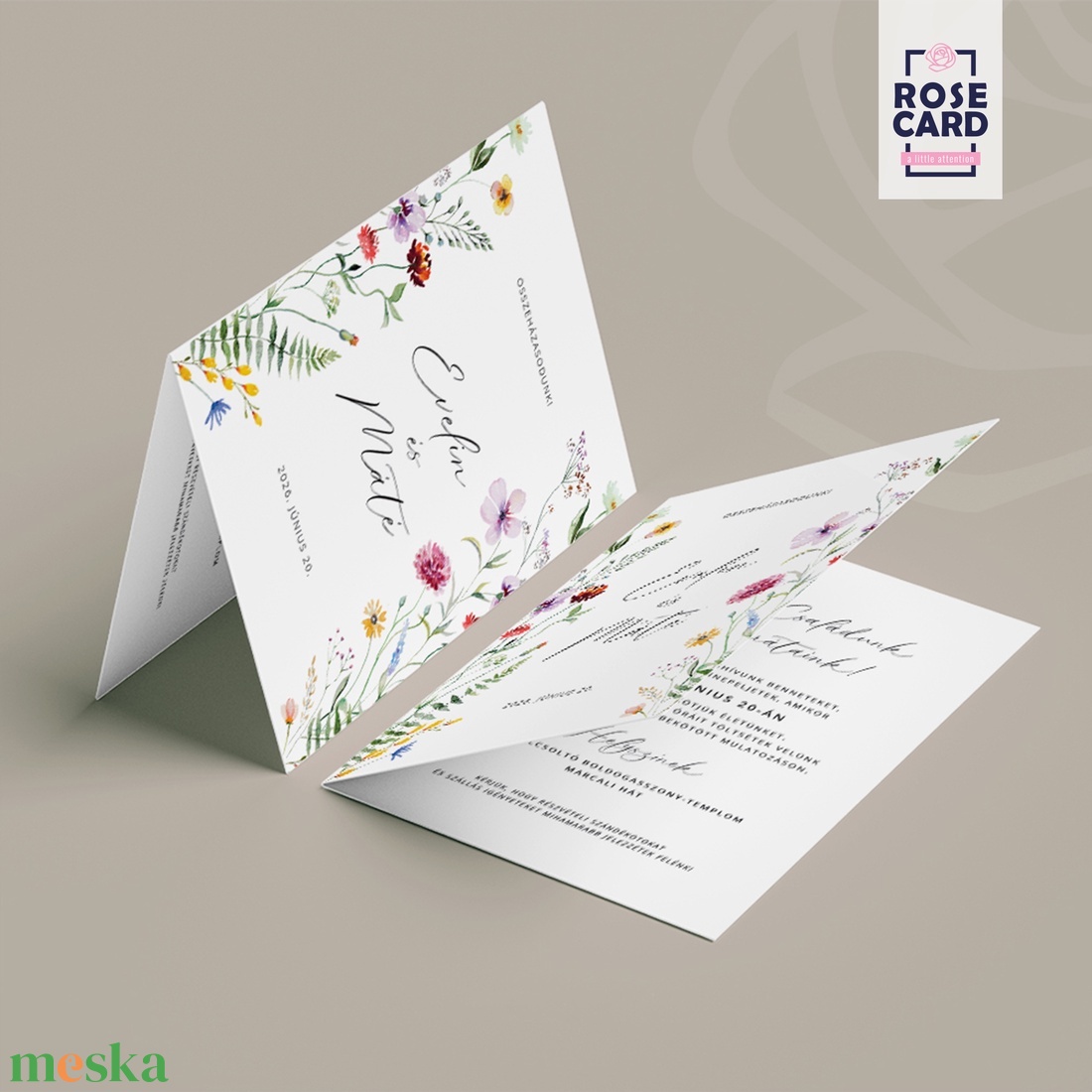 WILDFLOWER esküvői meghívó - esküvő - meghívó & kártya - meghívó - Meska.hu