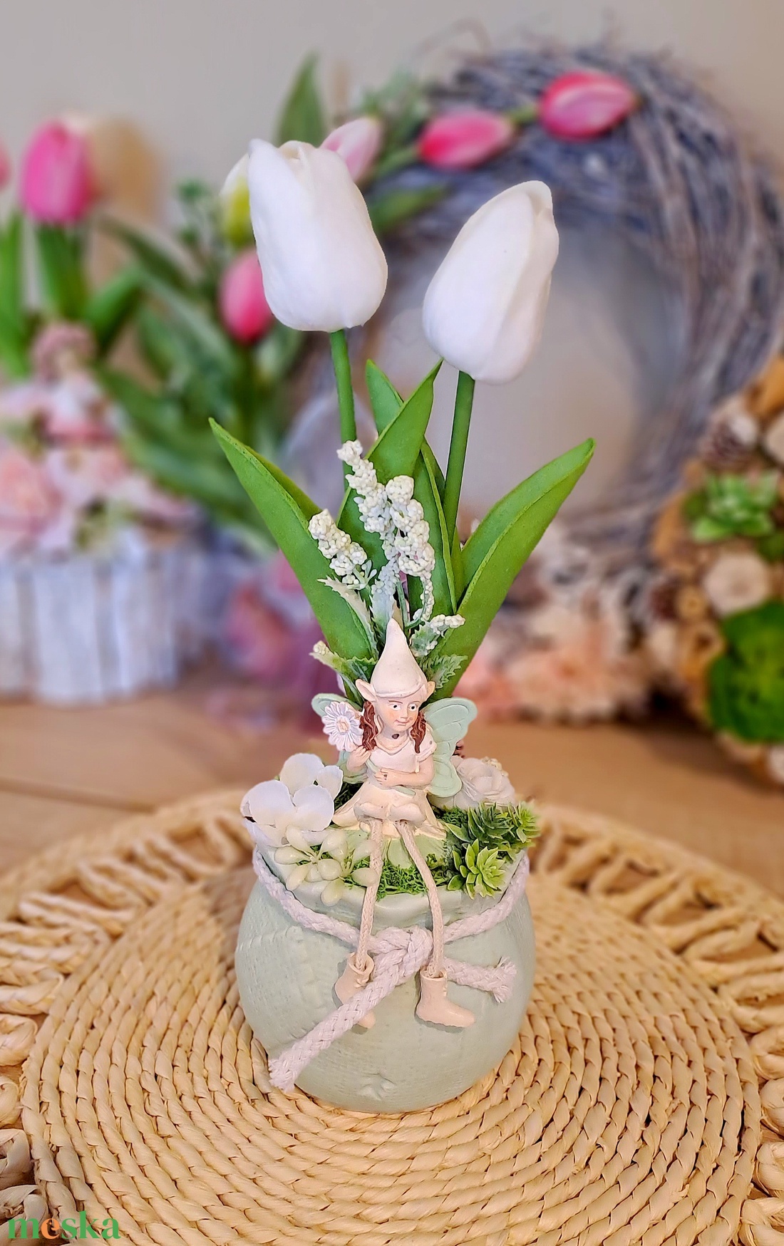 Tavasztündér 1. - otthon & életmód - dekoráció - asztal és polc dekoráció - asztaldísz - Meska.hu
