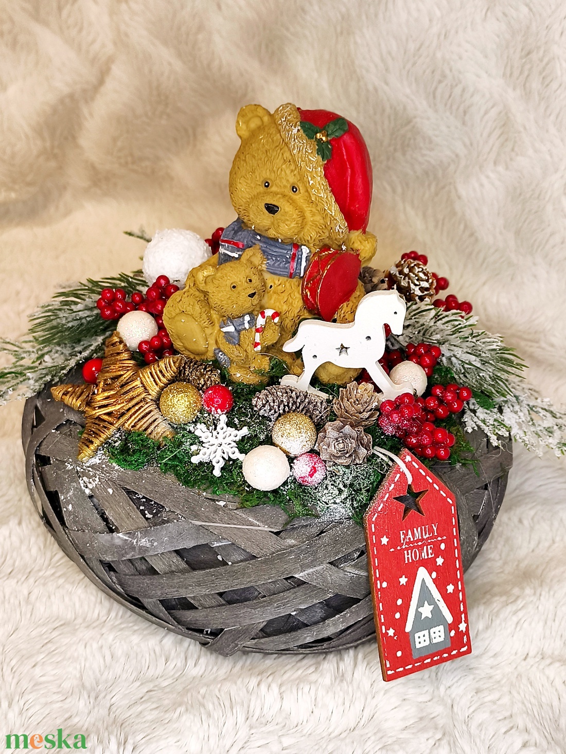 Macis asztaldísz - karácsony - adventi díszek - adventi asztaldísz - Meska.hu