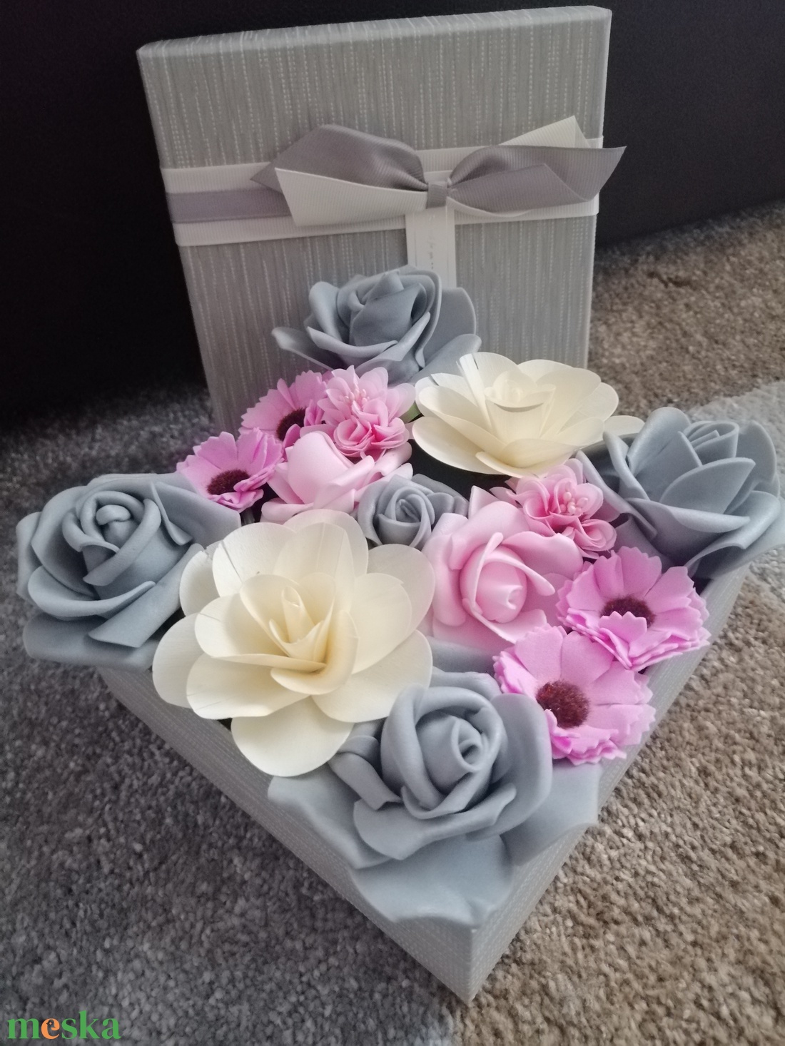 Virágbox, asztaldísz - otthon & életmód - dekoráció - virágdísz és tartó - virágbox, virágdoboz - Meska.hu