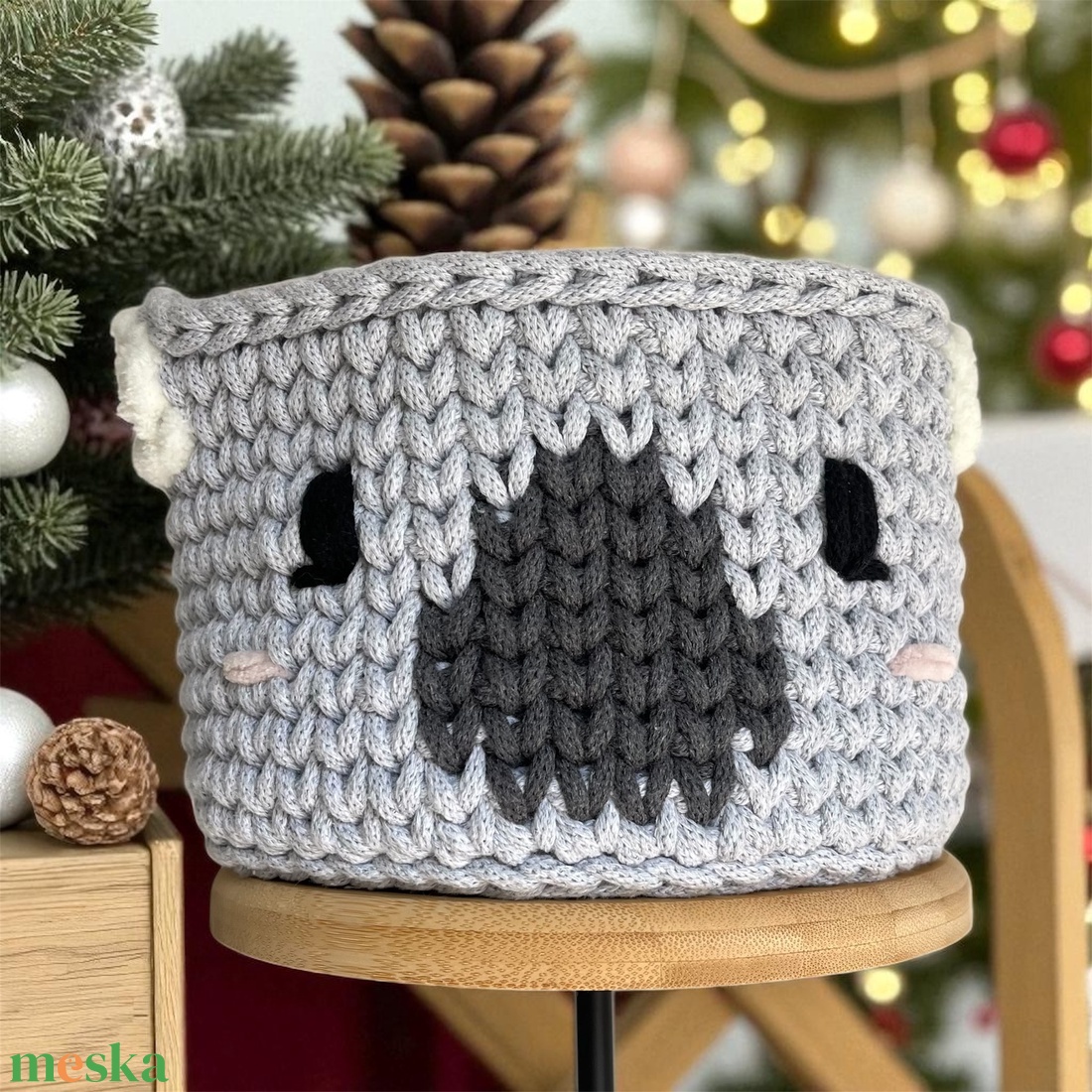 Horgolt koala tároló - otthon & életmód - babaszoba, gyerekszoba - játéktároló - Meska.hu