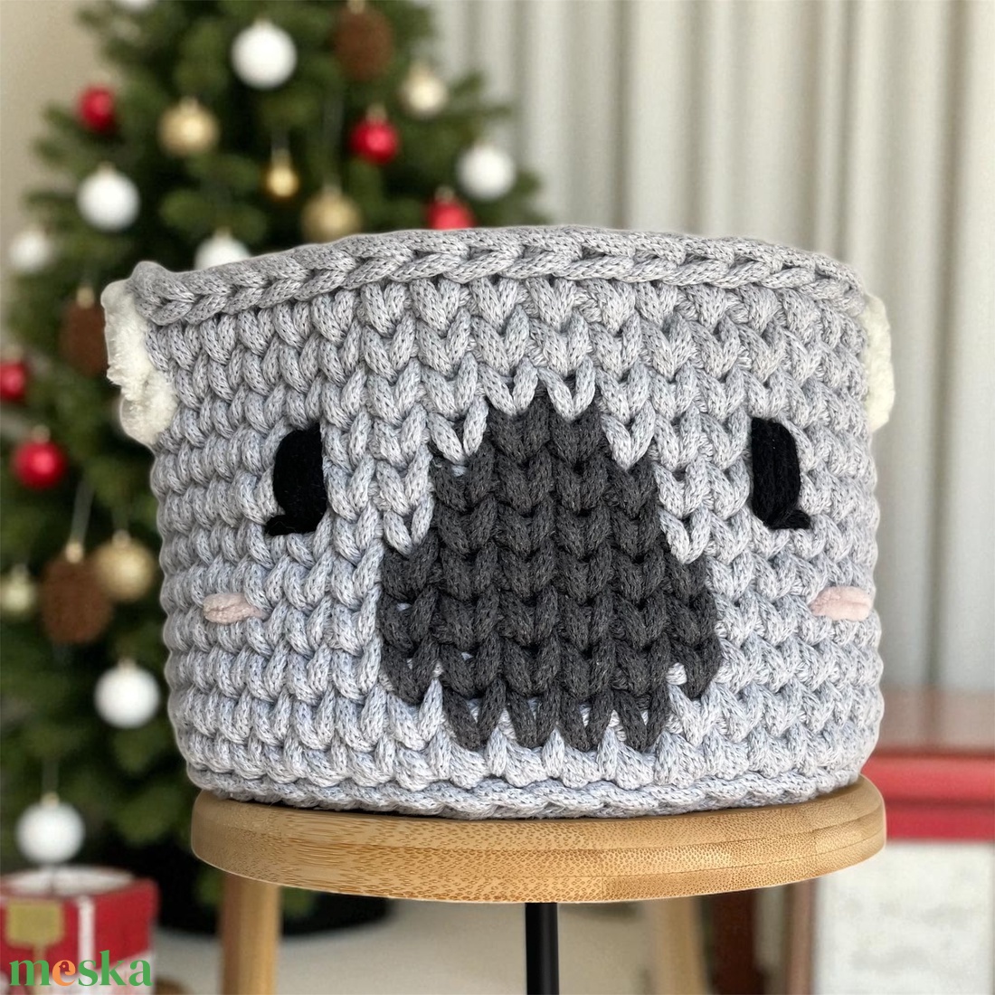 Horgolt koala tároló - otthon & életmód - babaszoba, gyerekszoba - játéktároló - Meska.hu