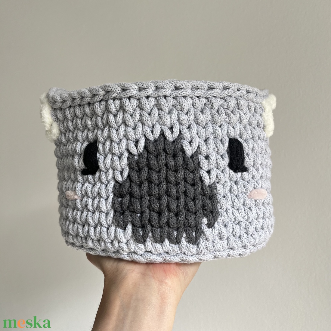 Horgolt koala tároló - otthon & életmód - babaszoba, gyerekszoba - játéktároló - Meska.hu