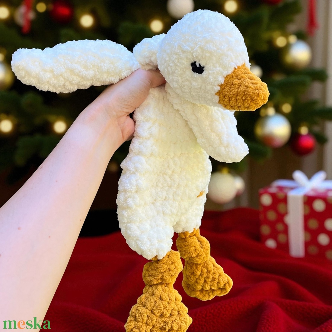 Horgolt plüss liba alvóka - baba - mama - baba játékok - szundikendő, alvóka - Meska.hu