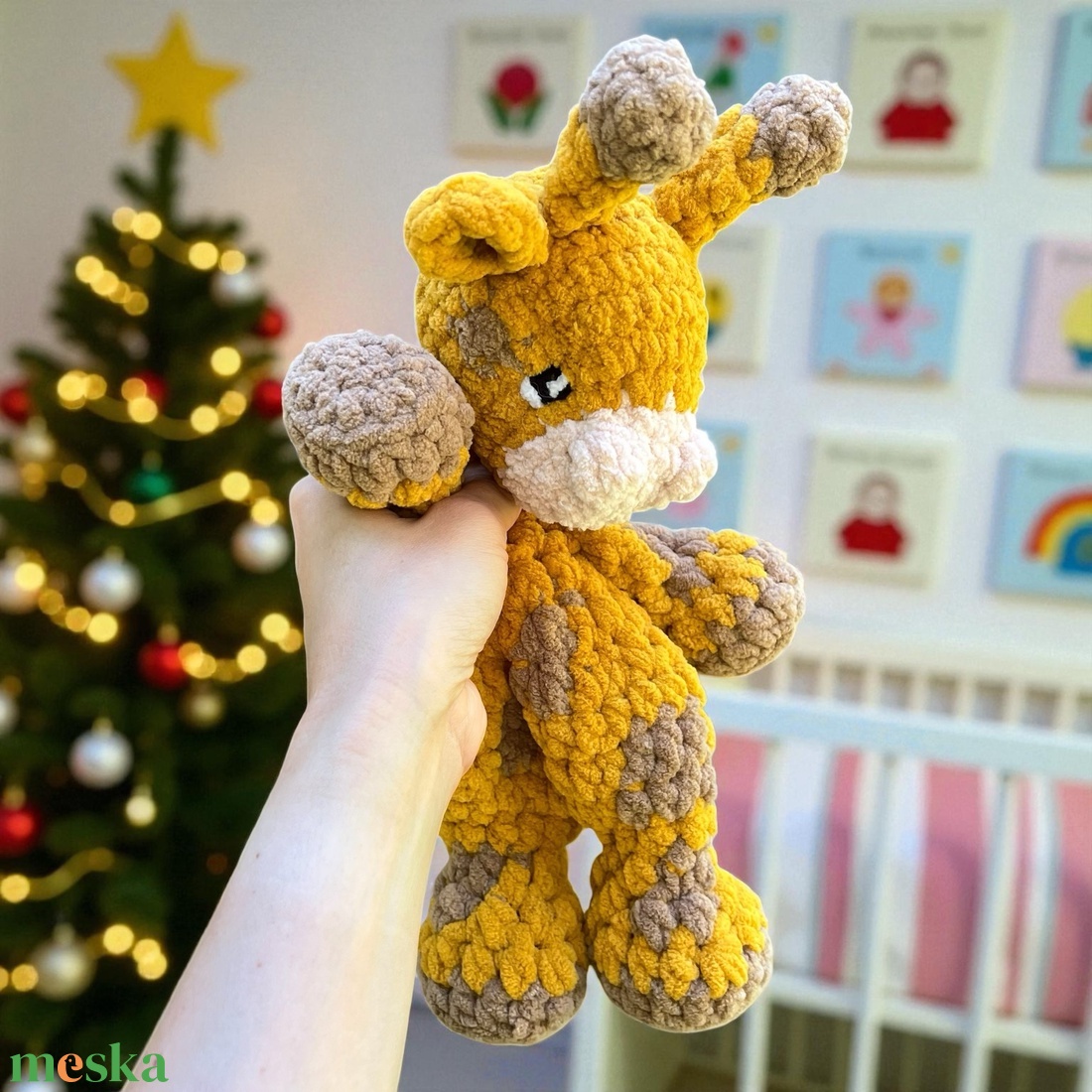 Horgolt plüss zsiráf alvóka - játék & sport - 3 éves kor alattiaknak - alvóka & rongyi - Meska.hu