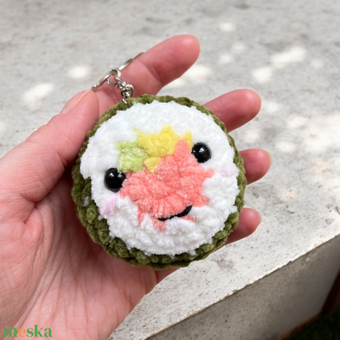 Horgolt sushi kulcstartó - táska & tok - kulcstartó & táskadísz - kulcstartó - Meska.hu