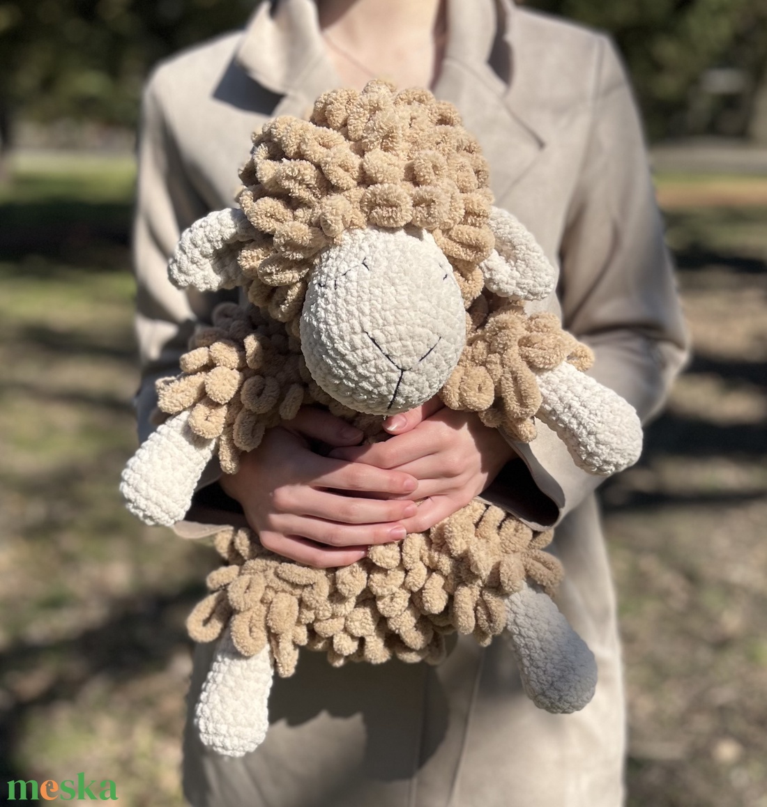 Pihe-puha horgolt bari � ölelni való kis barát - játék & sport - plüssállat & játékfigura - plüss bárány - Meska.hu