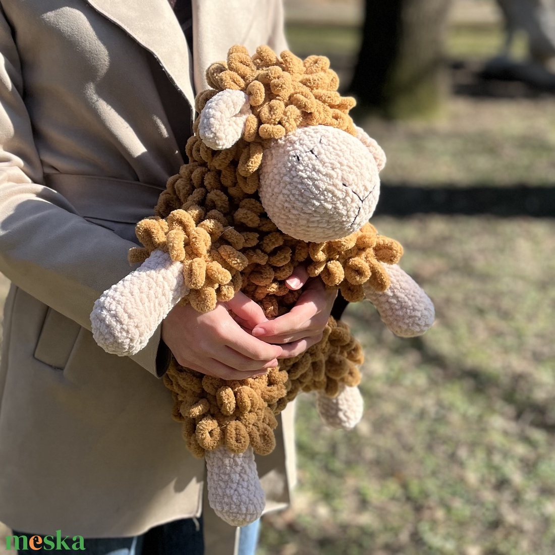 Pihe-puha horgolt bari � ölelni való kis barát - játék & sport - plüssállat & játékfigura - plüss bárány - Meska.hu