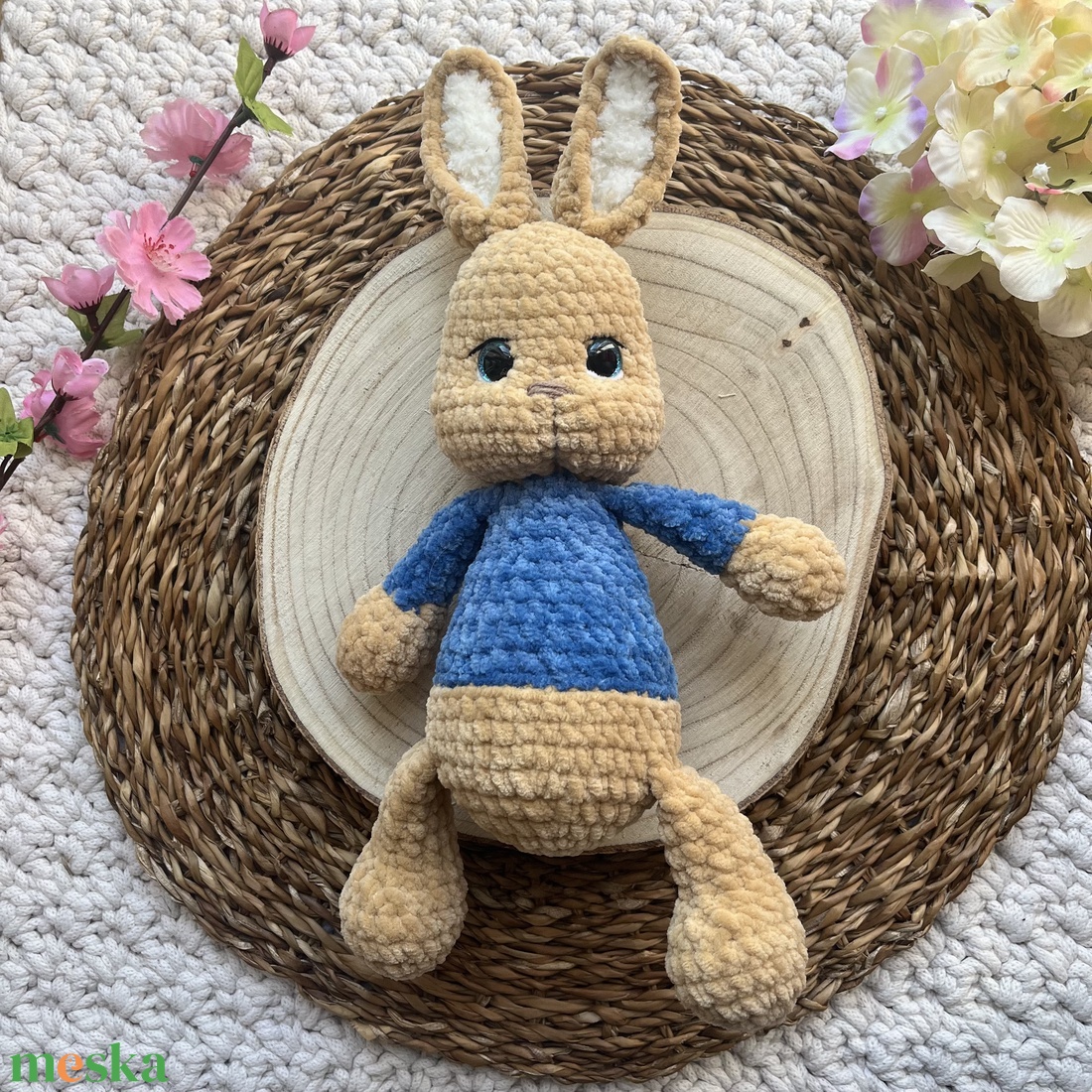 Horgolt plüss nyuszi - játék & sport - plüssállat & játékfigura - nyuszi - Meska.hu