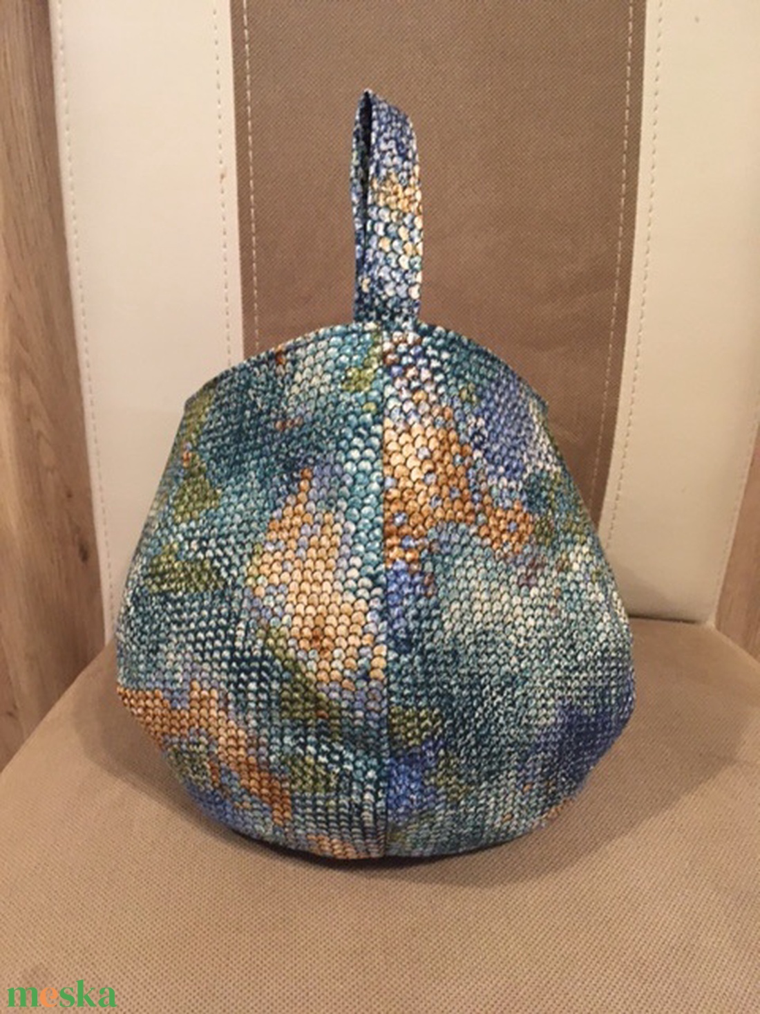  Buborék formájú textil kosár - karácsony - adventi díszek - adventi asztaldísz - Meska.hu