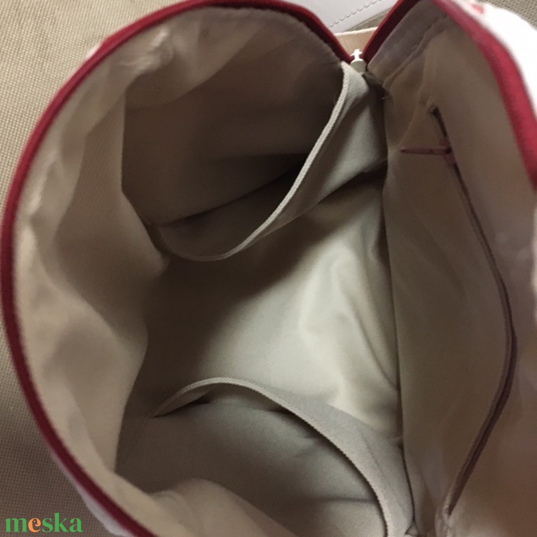 Pipacsos hátitáska/ vízlepergető anyag - táska & tok - hátizsák - hátizsák - Meska.hu