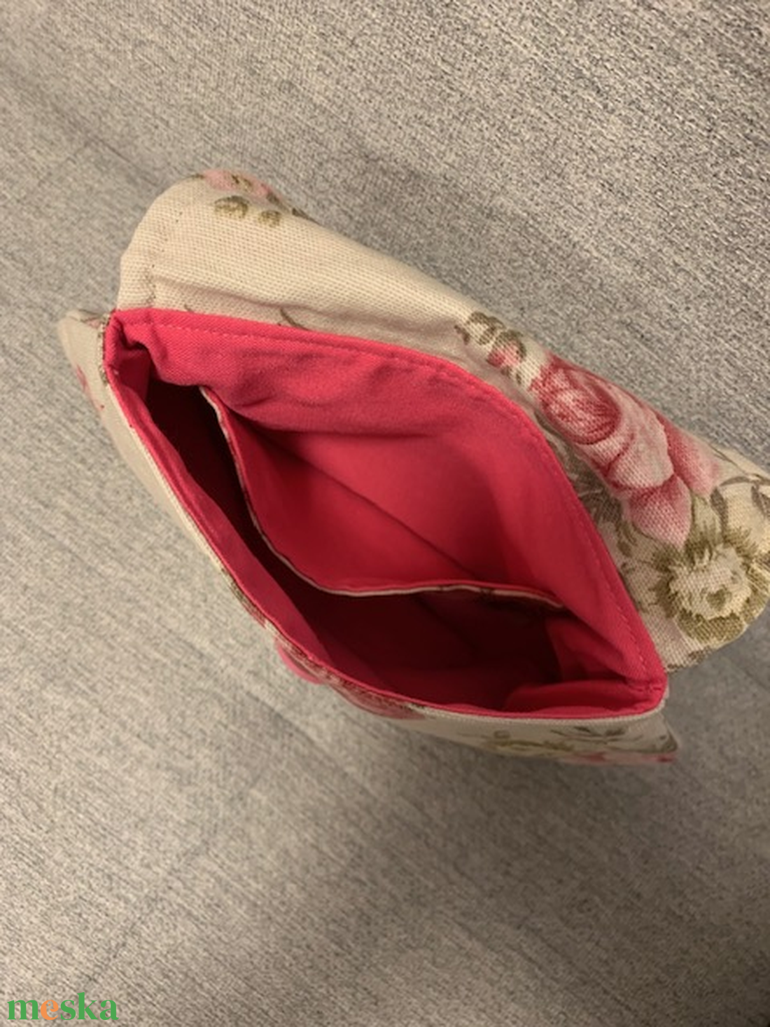 Angol rózsás neszesszer/ kozmetikai táska - otthon & életmód - tárolás & rendszerezés - tárolókosár - Meska.hu