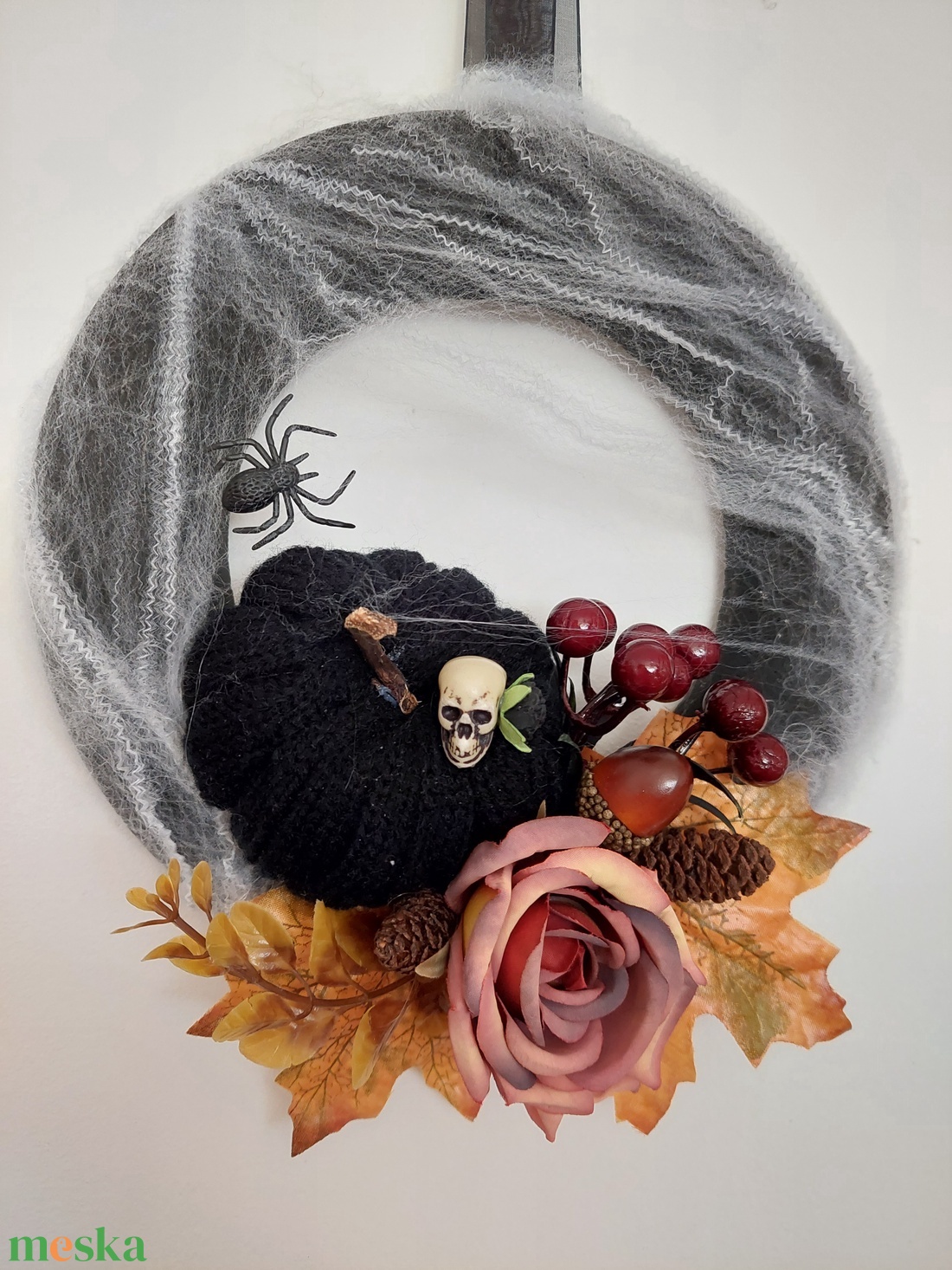 Halloween ajtódísz, kopogtató - otthon & életmód - dekoráció - halloween - halloweeni ajtódíszek és ablakdíszek - Meska.hu