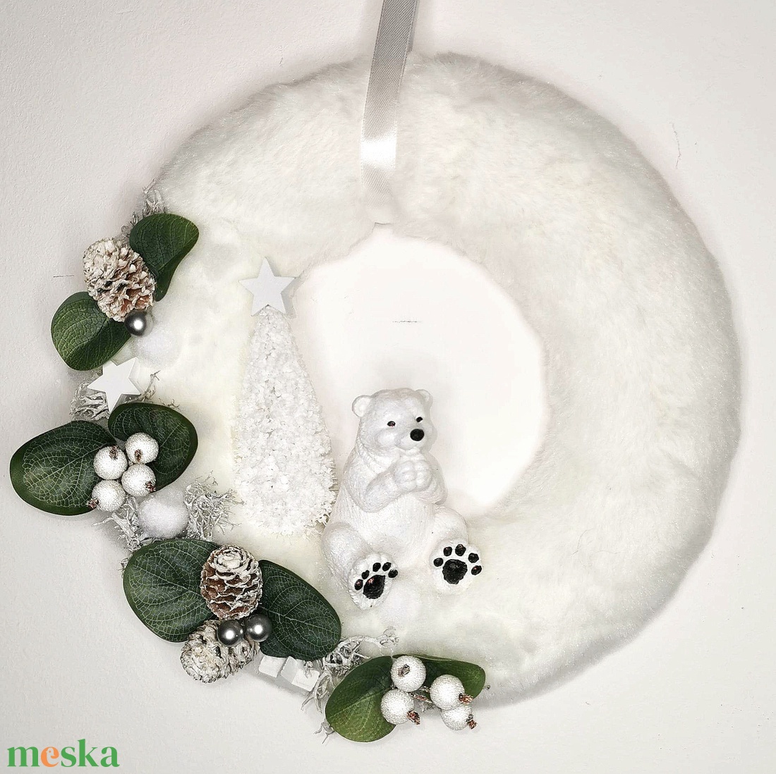 Adventi koszorú és vendégváró ajtódísz szett jegesmacival - karácsony - adventi díszek - adventi koszorú - Meska.hu Adventi koszorú és vendégváró ajtódísz szett jegesmacival - karácsony - adventi díszek - adventi koszorú - Meska.hu