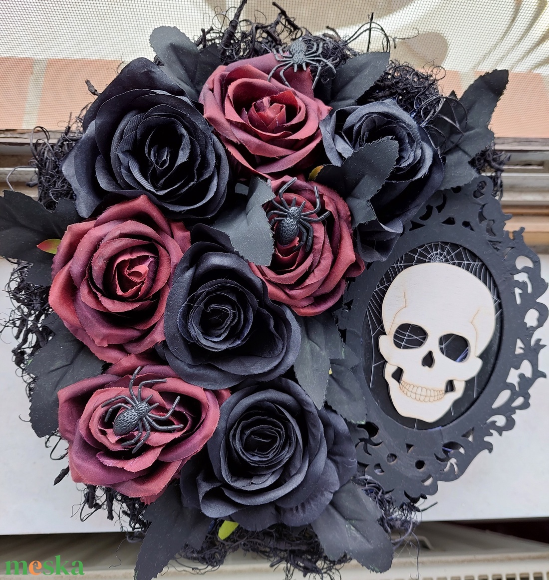 Bár még rekkenő hőség van, de közeledik... ne szalaszd el! Halloween kopogtató  - otthon & életmód - dekoráció - halloween - halloweeni ajtódíszek és ablakdíszek - Meska.hu