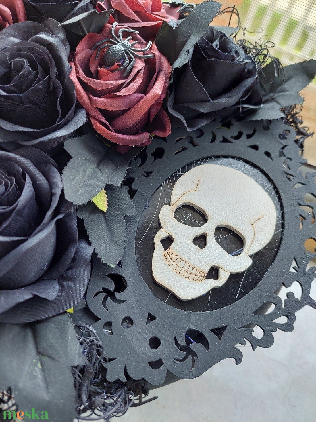 Bár még rekkenő hőség van, de közeledik... ne szalaszd el! Halloween kopogtató  - otthon & életmód - dekoráció - halloween - halloweeni ajtódíszek és ablakdíszek - Meska.hu