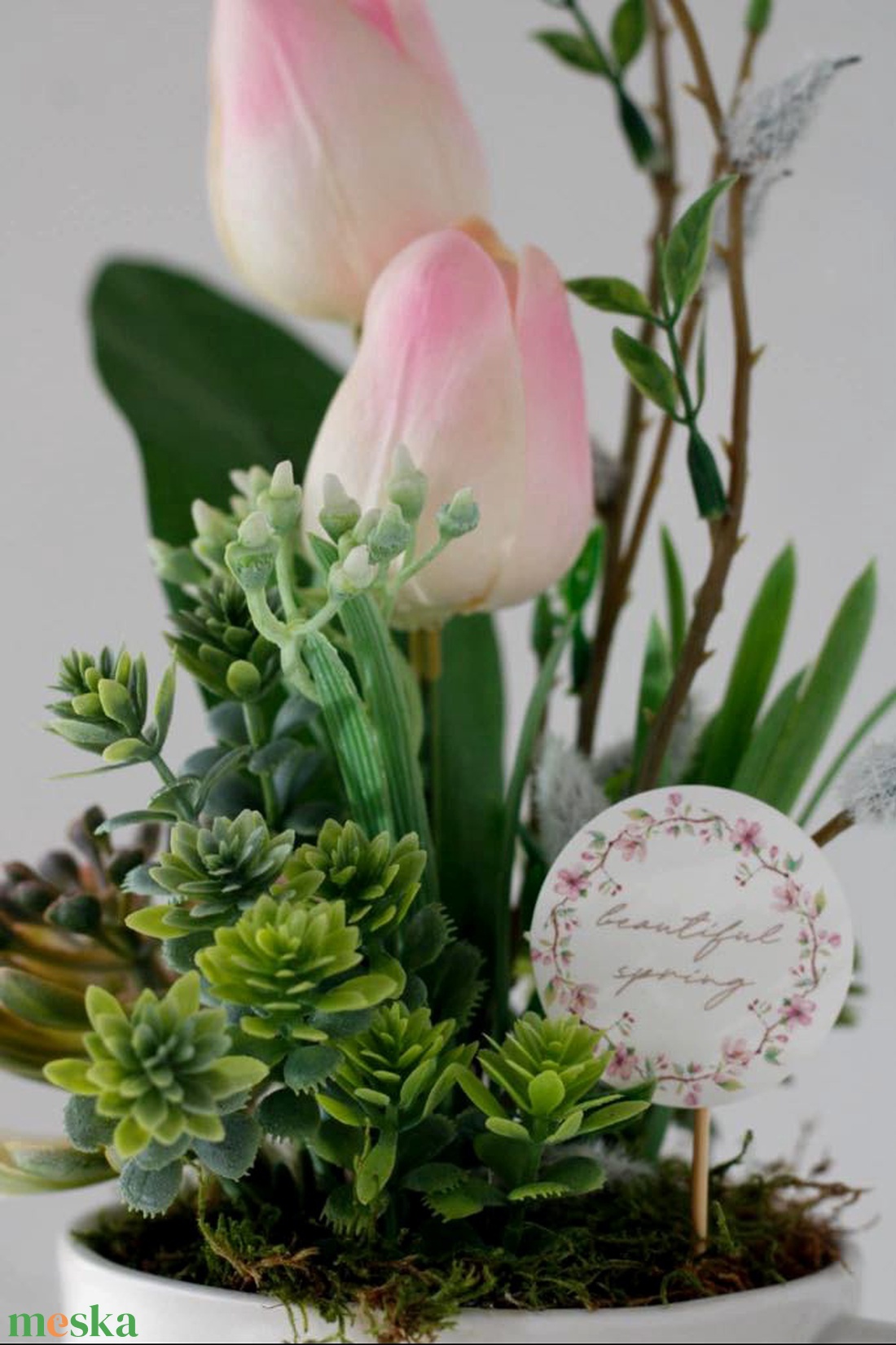 Tavaszi asztaldísz ajándékba akár Valentin-napra, ballagásra, születésnapra,  névnapra... - otthon & életmód - virágdekoráció - virágdíszek - asztali virágdísz - Meska.hu