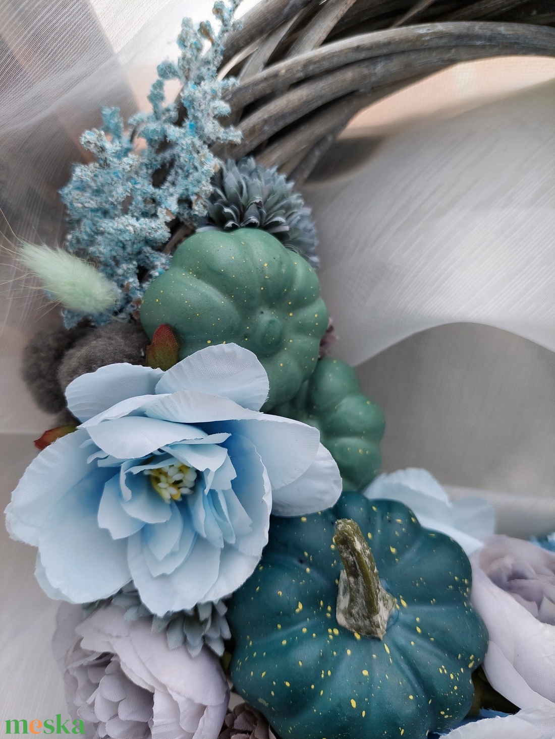 Beköszöntött az ősz! Kék árnyalatú őszi kopogtató, ajtódísz  - otthon & életmód - dekoráció - halloween - halloweeni ajtódíszek és ablakdíszek - Meska.hu Beköszöntött az ősz! Kék árnyalatú őszi kopogtató, ajtódísz  - otthon & életmód - dekoráció - halloween - halloweeni ajtódíszek és ablakdíszek - Meska.hu