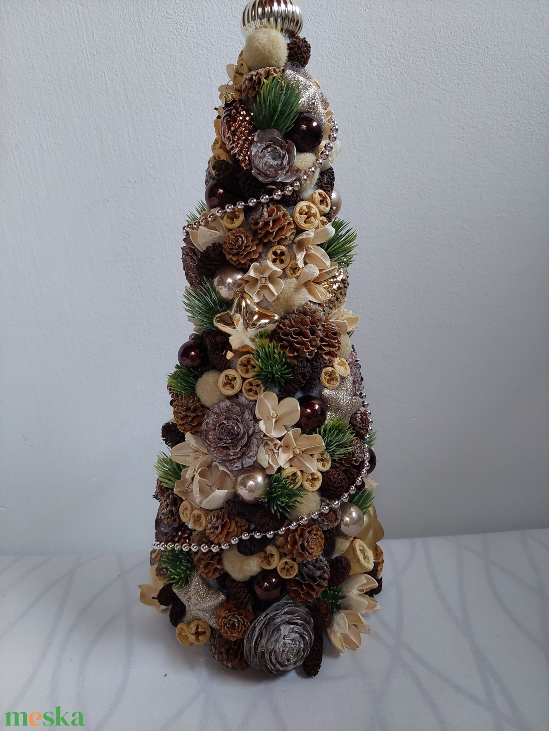 Mini karácsonyfa, karácsonyi kúp, asztali karácsonyfa  - karácsony - adventi díszek - adventi asztaldísz - Meska.hu